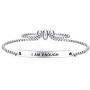 Dainty Cuff Bracelet - I AM ENOUGH - Meaningful Anniversary Gifts for Parents from Daughter Son