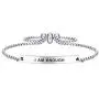 Dainty Cuff Bracelet - I AM ENOUGH - Meaningful Anniversary Gifts for Parents from Daughter Son