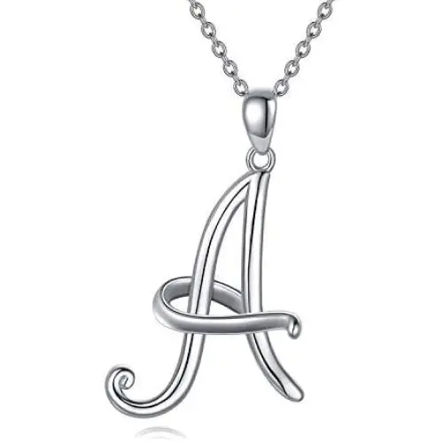 POPKIMI Sterling Silver 26 Letter Alphabet Necklace Jewelry for Women Gift POPKIMI Sterling Silver 26 Letter Alphabet Necklace Jewelry for Women Gift