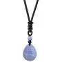 OCARLY Natural Blue Race Agate Drop Pendant Cord Necklace Healing Stone Crystal Mineral Gemstone Chakra Protection Rock Jewelry OCARLY Natural Blue Race Agate Drop Pendant Cord Necklace Healing Stone Crystal Mineral Gemstone Chakra Protection Rock Jewelry