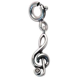 Fourseven Jewelry 925 Sterling Silver Bead Charm Pendant | Musical Clef Charm for Bracelet and Necklace