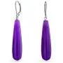 Long Simple Linear Gemstone Elongated Teardrop Leverback Dangle Earrings For Women For Teen 925 Sterling Silver Long Simple Linear Gemstone Elongated Teardrop Leverback Dangle Earrings For Women For Teen 925 Sterling Silver