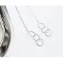 SLUYNZ 925 Sterling Silver Tri Circles Drop Dangle Earrings for Women Teen Girls Threader Earrings Chain Tassel Earrings