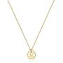MONOZO Hexagon Initial Necklace for Women, 14k Gold Filled Letter Pendant Necklace Dainty Personalized Alphabet 26 Monogram Initial Necklace for Girls Jewelry Gifts