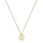 MONOZO Hexagon Initial Necklace for Women, 14k Gold Filled Letter Pendant Necklace Dainty Personalized Alphabet 26 Monogram Initial Necklace for Girls Jewelry Gifts