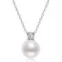 Pearl Necklace Single Freshwater White Pearl Pendant Bar Necklace with Silver Chain Jewelry Gifts for Women Girls Pearl Necklace Single Freshwater White Pearl Pendant Bar Necklace with Silver Chain Jewelry Gifts for Women Girls