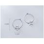 Wire Hoop Star Lucky Dangle Drop Earrings S925 Sterling Silver for Women Teen Girls Sensitive Ear Minimalist Dangling Hypoallergenic Lightweight Geometric Hoops 20mm Gifts for Birthday Daughter Bff