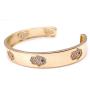 LESLIE BOULES 18K Gold Plated Hamsa Hand Cuff Bracelet for Women Lucky & Protection Jewelry for Her