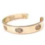 LESLIE BOULES 18K Gold Plated Hamsa Hand Cuff Bracelet for Women Lucky & Protection Jewelry for Her
