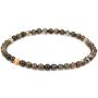 Keleny 4mm Natural Round Beads Gemstones Rock Crystal Stretch Bracelet 7 Inch Unisex