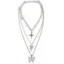 Dainty Unique Punk Layering Chain Choker Necklace Boho Jewelry Set Layered Butterfly Cross Pendant Statement Chunky Chain Necklace Festival Statement Necklace for Women Men Dainty Unique Punk Layering Chain Choker Necklace Boho Jewelry Set Layered Butterfly Cross Pendant Statement Chunky Chain Necklace Festival Statement Necklace for Women Men