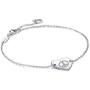 ESSIE ODILA Women 925 Sterling Silver Bracelet Gold Plated Heart Charm Love Bracelet for Women Jewelry Gift for Mother Daughter