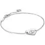 ESSIE ODILA Women 925 Sterling Silver Bracelet Gold Plated Heart Charm Love Bracelet for Women Jewelry Gift for Mother Daughter