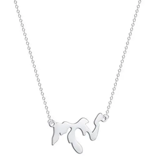 BELUCKIN 3 Colors Great Lakes Pendant Necklace Lake Michigan Map Jewelry Gift