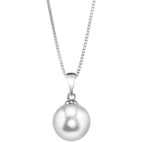 Cultured Pearl Pendant Sydney Necklace for Women with White Freshwater Pearl - THE PEARL SOURCE