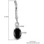 Shop LC Delivering Joy Black Tourmaline Costume Lever Back Earrings 925 Sterling Silver Fashion Prom Jewelry for Women Mothers Day Gifts