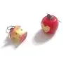 DAMLENG 3D Lifelike Red Apple Earrings Heart Half Apple Fruits Dangle Earrings for Women Girls Statement Jewelry