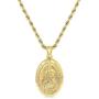 Men Women Gold Finish Our lady of guadalupe holy pendant necklace Stainless Steel Jewelry Catholic Mary ,the Holy Mother of God 24'' Rope Chain Set