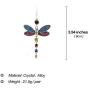 SMALLLOVE Dragonfly Dangle Drop Earrings for Women Girls Fairy Vintage Shining Crystal Rhinestone Alloy Wing Long Tassel Animal Earring Jewelry Gift