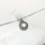 YienDoo Bohemian Silver Layered Tree of Life Rhinestone Necklace Chain Choker Dainty Disc Gemstone Pendant Charm Necklace Jewelry for Women and Girls