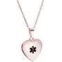 linnalove Free Engraving Heart Charm Medical ID Alert Necklaces for Women linnalove Free Engraving Heart Charm Medical ID Alert Necklaces for Women