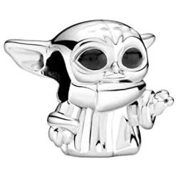 Woman, The Child, Black Enamel Charm fits Pandora Charms Bracelets for Woman-925 Sterling Silver Dangle Pendant Bead