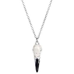 Crow Raven Bird Pendant Necklace Vintage Raven Animal Skull Head Statement Necklace for Women Girls Viking Guardian Gift Jewelry