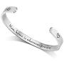 Tstars Mothers Day Bracelet Mom Home is Wherever You are Gifts for Mom Adjustable Stainless Steel Bangle Bracelet