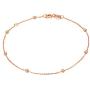Solid 14K, 18K Gold Bracelets for Women, Real Gold Bead Thin Chain Bracelet