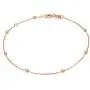 Solid 14K, 18K Gold Bracelets for Women, Real Gold Bead Thin Chain Bracelet