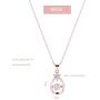 NEIQII Necklaces for Women, Teardrop-Shaped Necklace Pendant, Rose Gold Plated Womens Necklaces, 3A Cubic Zirconia Pendants for Womens Jewelry Gift