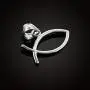 925 Sterling Silver Horizontal Ichthus Charm Christian Fish Pendant Necklace 925 Sterling Silver Horizontal Ichthus Charm Christian Fish Pendant Necklace