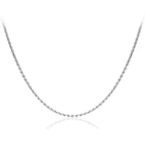 Michael Zweig 925 Sterling Silver Necklace for Women - Diamond Cut Sterling Silver Rope Chain Necklace | 1.15 mm Thickness with Spring Ring, Italy Tag Michael Zweig 925 Sterling Silver Necklace for Women - Diamond Cut Sterling Silver Rope Chain Necklace | 1.15 mm Thickness with Spring Ring, Italy Tag