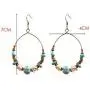 Wood Beaded Hoop Dangle Earrings Hook Bohemian Colorful Turquoise Shell Wooden Balls Hollow Circle Earrings Drop for Women Girls Mother (01) Wood Beaded Hoop Dangle Earrings Hook Bohemian Colorful Turquoise Shell Wooden Balls Hollow Circle Earrings Drop for Women Girls Mother (01)