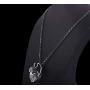 Skullis Necklace of Quartz Rock&925 Sterling Silver Carved Crystal Draon Skull Pendant with Sterling Silver Chain, for Men and Women, Skull Jewelry.