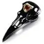 Skullis Necklace of Gemstone Carved Crystal Raven Skull Pendant, for Men and Women. Skull Jewelry.
