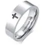 Stainless Steel Cross Simple Silver Band Ring Wedding Ring for Men Boy Women Girl,Religious Jewelry Gift Stainless Steel Cross Simple Silver Band Ring Wedding Ring for Men Boy Women Girl,Religious Jewelry Gift