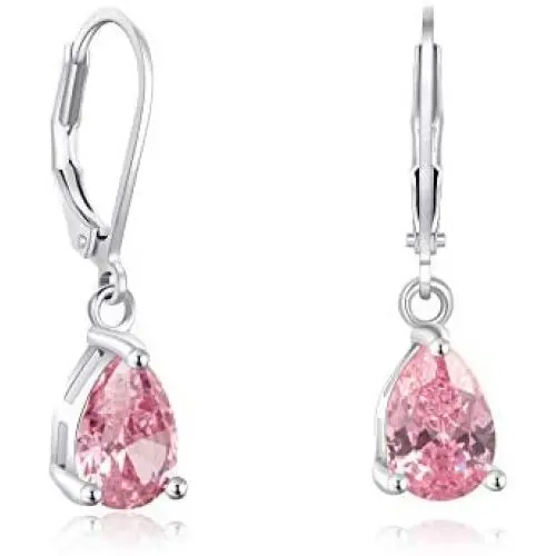 Buyless Fashion Girls And Women Teardrop Dangle Earrings With Leverback CZ Stone Buyless Fashion Girls And Women Teardrop Dangle Earrings With Leverback CZ Stone