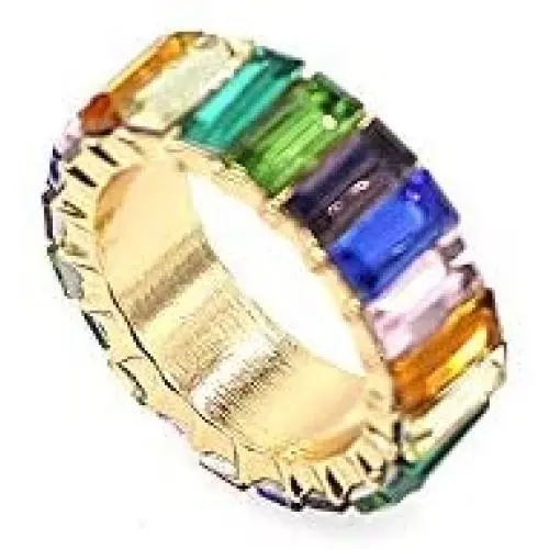 Rainbow Baguette Band Ring Anniversary Eternity Band Cubic Zirconia Ring Crystal Wedding Cocktail Rings Fashion Luxury Jewelry for Women Girl Rainbow Baguette Band Ring Anniversary Eternity Band Cubic Zirconia Ring Crystal Wedding Cocktail Rings Fashion Luxury Jewelry for Women Girl