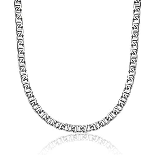 Lavari - Stainless Steel Mariner Link Chain Necklace