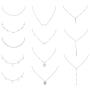 Yadoca 12 Pcs Layered Choker Chain Necklace for Women Star Tassel Moon Heart Beads Coin Pendant Boho Necklace Adjustable Jewelry Set