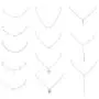 Yadoca 12 Pcs Layered Choker Chain Necklace for Women Star Tassel Moon Heart Beads Coin Pendant Boho Necklace Adjustable Jewelry Set