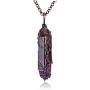 Top Plaza Natural Healing Crystals Gemstone Amethyst Point Necklace Tree of Life Wire Wrapped Pendant Necklaces Reiki Quartz Jewelry for Womens Girls - Bronze