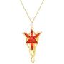 FAADBUK Lord of The Rings Fairy Princess Twilight Star Necklace Lord of The Rings Twilight Star Elvish Jewelry for Women Girls
