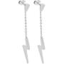 Edforce Stainless Steel Womens Girls Teens Earrings Lightning Bolt Dangle, 60mm/2.4in