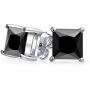 JiangXin Solitaire Gemstone 925 Sterling Silver Platinum Plated Stud Earrings Fine Jewelry for Girls Women