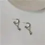 Unique Simulated Miniature Chain Necklace Shape Drop Stud Earring Lifelike Lock Necklace Dangle Earrings for Women Girls Teens Friendship Anniversary Party Hypoallergenic Decoration Jewelry Gifts