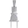 925 Sterling Silver Mens Round CZ Cubic Zirconia Simulated Diamond Two Pin Plug Charm Pendant Necklace Jewelry Gifts for Men 925 Sterling Silver Mens Round CZ Cubic Zirconia Simulated Diamond Two Pin Plug Charm Pendant Necklace Jewelry Gifts for Men