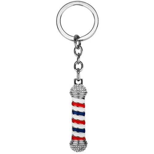 Xileg 3D Barber Pole Chain Pendant Necklace Hip Hop Barber Hairdresser Gothic Necklace Jewelry