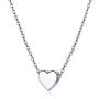 Bix Tiny Heart Choker Silver Necklace Fashion Jewelry Sterling Silver Plated Necklace Pendant Necklace Jewelry for Women and Girls (Silver)